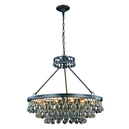 Elegant Lighting Bettina 10 light Bronze Pendant Clear Royal Cut Crystal 1509D32BZ